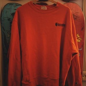 Orange Tripple Logo Champion Sweater